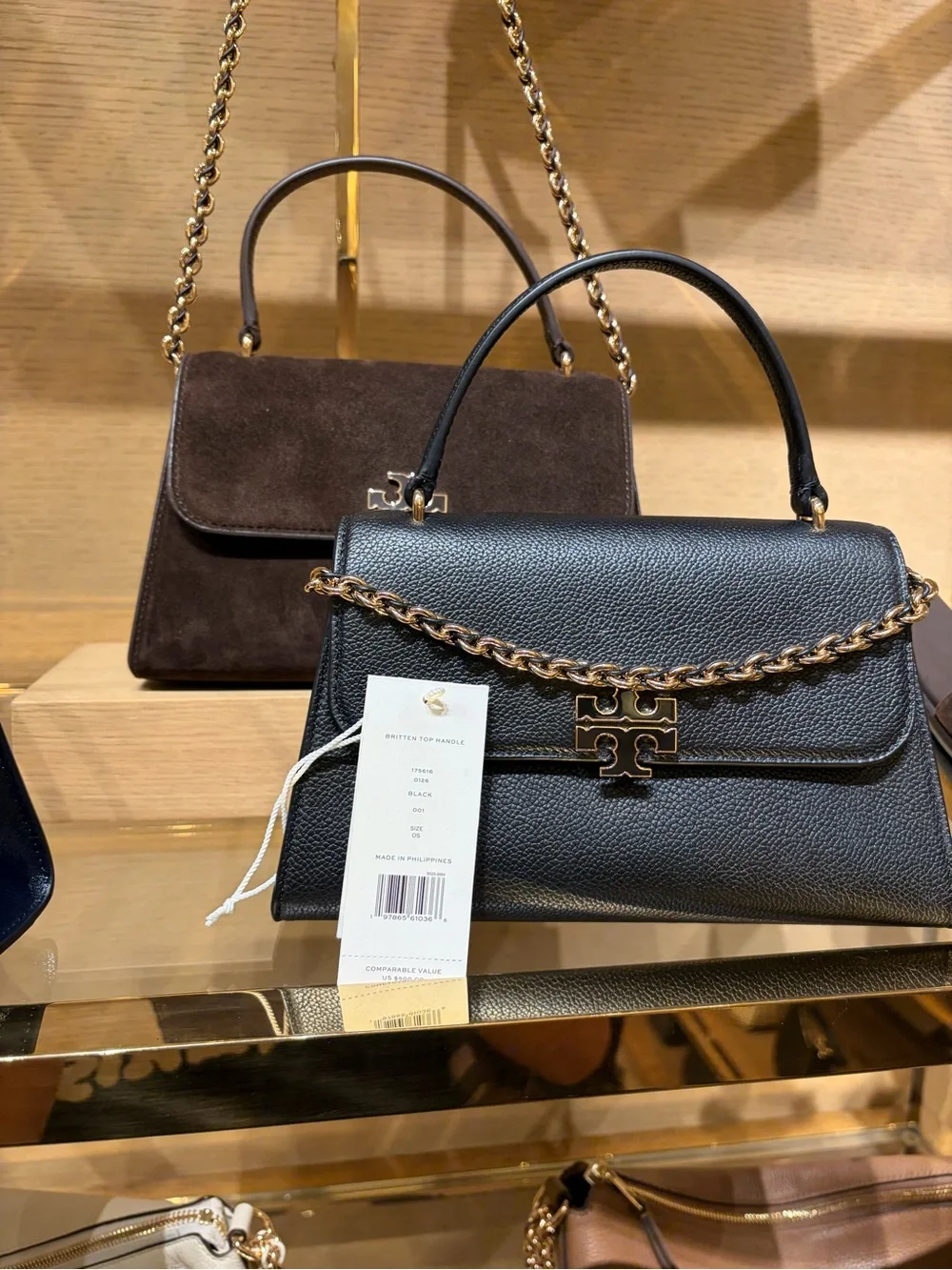 Tory Burch Britten leather Shoulder & Top-Handle Bag - new with tag